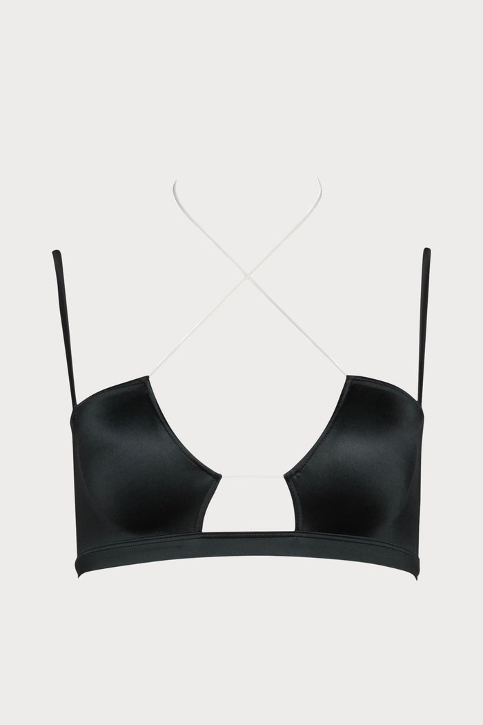 Maison Close Glow Black Bralette Bikini Top