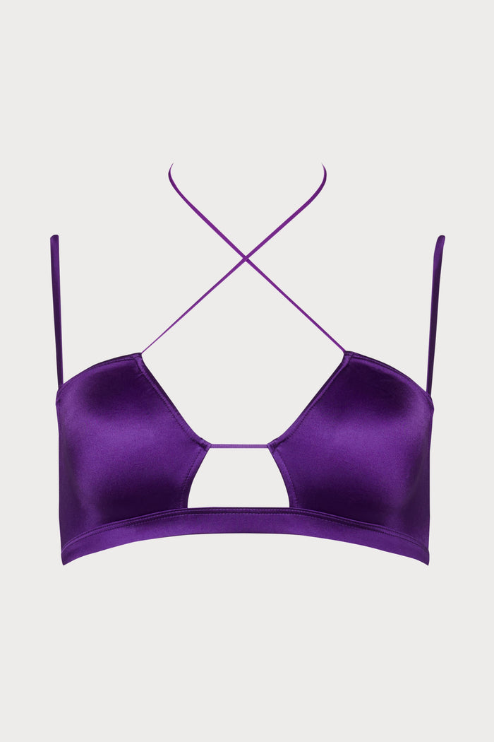 Maison Close Glow Purple Bralette Bikini Top