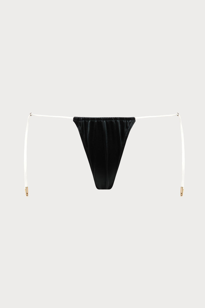 Maison Close Glow Black Thong Bikini Bottom