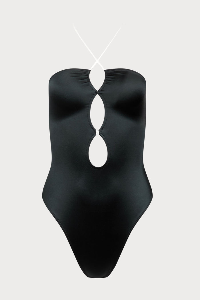 Maison Close Glow Black Thong Swimsuit