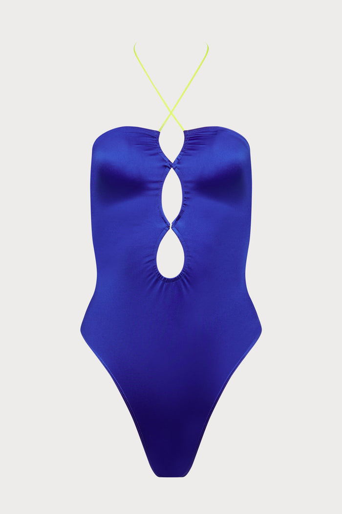 Maison Close Glow Blue Thong Swimsuit