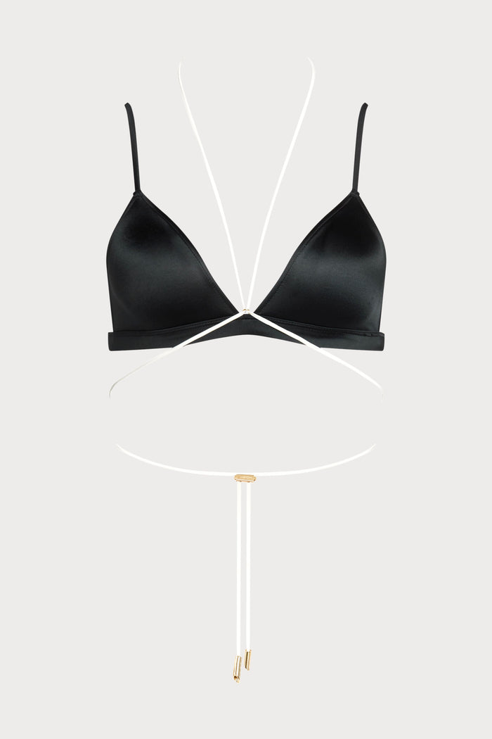Maison Close Glow Black Triangle Bikini Top
