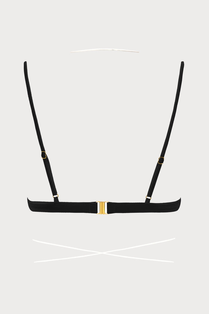 Maison Close Glow Black Triangle Bikini Top