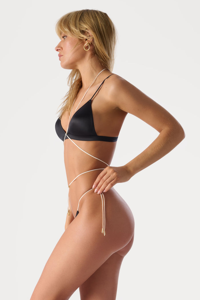 Maison Close Glow Black Triangle Bikini Top