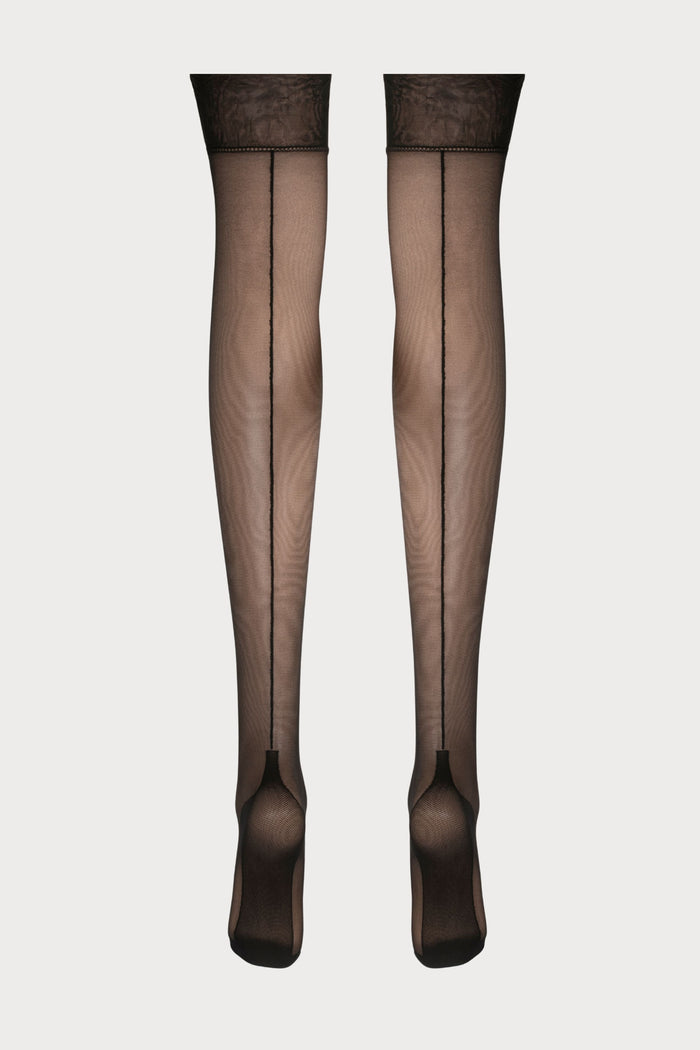 Atelier Amour Insoutenable Légèreté Back Seamed Nylon Stockings Black