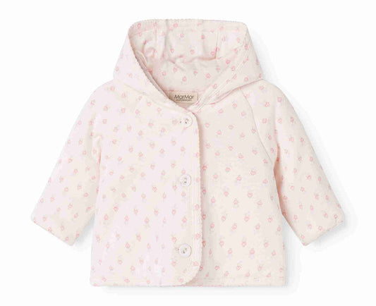 jacket padded mini bloom printed wrap with beanie - mini bloom