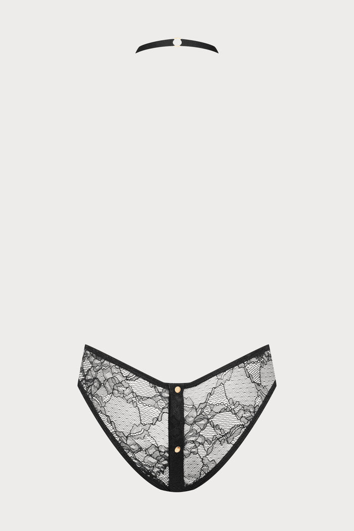 Maison Close Jeux Magnétiques Openable Black Lace Harness Brief