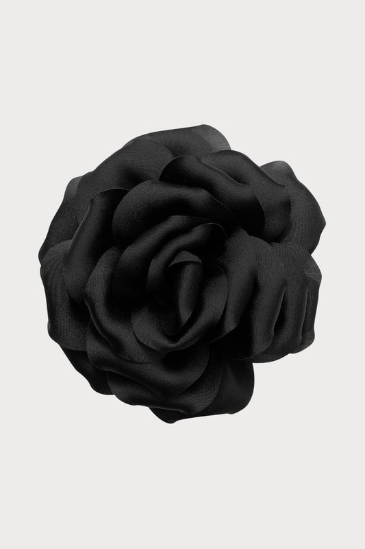 Maison Close La Liaison Black Satin Flower Charm - Naughty Knickers