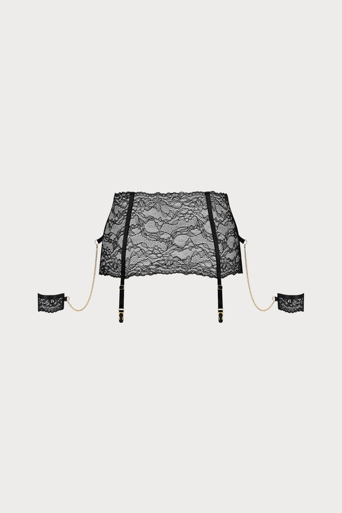 Maison Close Le Petit Secret Dentelle Lace Garter Belt with Cuffs