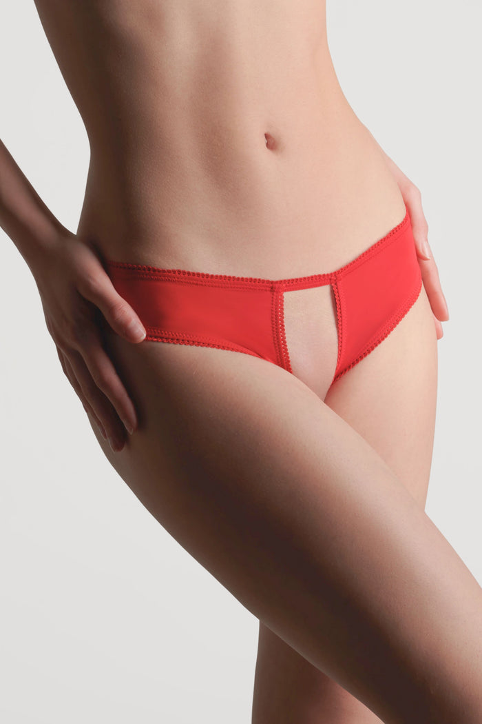 Maison Close Le Petit Secret Open Brief Red