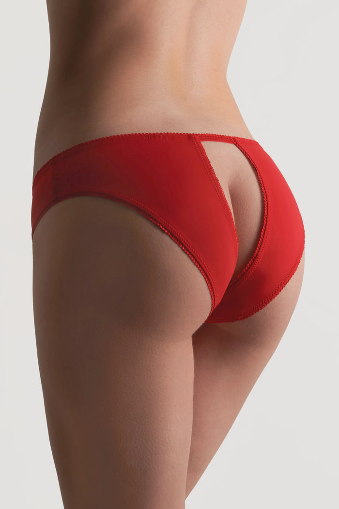 Maison Close Le Petit Secret Open Brief Red