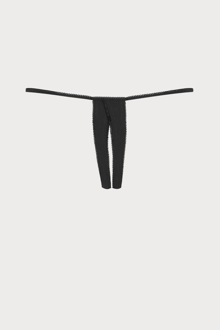 Maison Close Le Petit Secret Openable Mini Thong Black