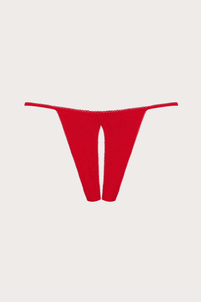 Maison Close Le Petit Secret Open Mini Thong Red