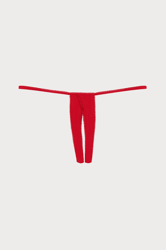 Maison Close Le Petit Secret Open Mini Thong Red
