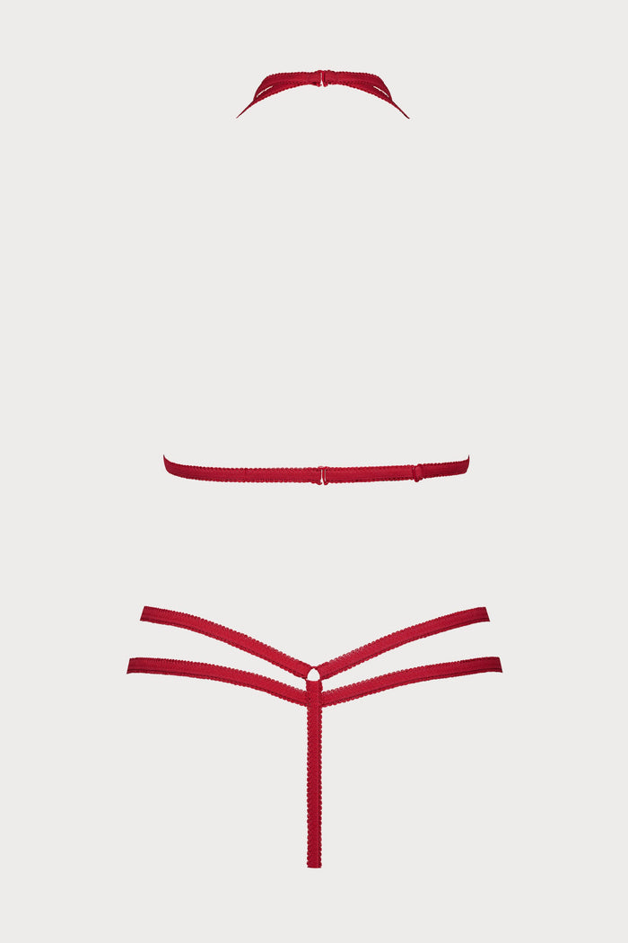 Maison Close Le Petit Secret Red Harness & Thong