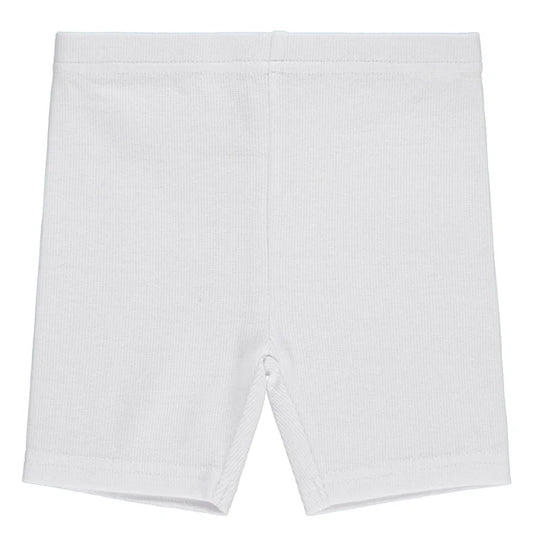 leggings ribbed short - white