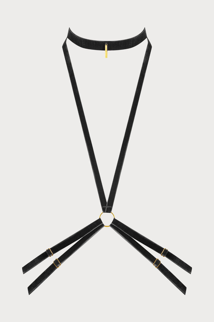 Maison Close Les Fétiches Black Velvet Harness - Naughty Knickers