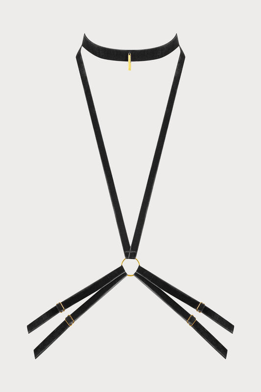 Maison Close Les Fétiches Black Velvet Harness - Naughty Knickers