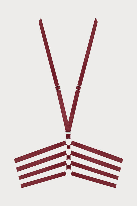 Maison Close Les Fétiches Burgundy Harness - Naughty Knickers