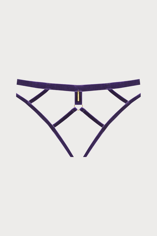 Maison Close Les Fétiches Purple Velvet Open Brief - Naughty Knickers