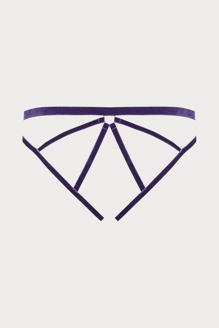 Maison Close Les Fétiches Purple Velvet Open Brief - Naughty Knickers