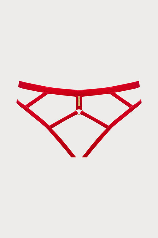 Maison Close Les Fétiches Red Velvet Open Brief - Naughty Knickers