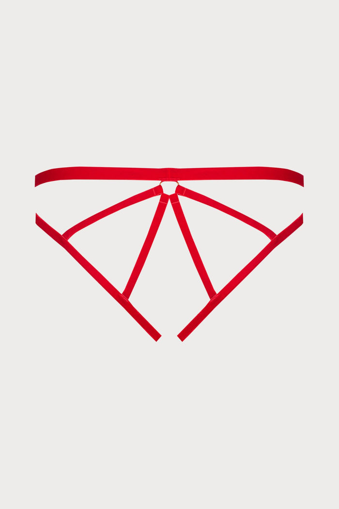 Maison Close Les Fétiches Red Velvet Open Brief - Naughty Knickers