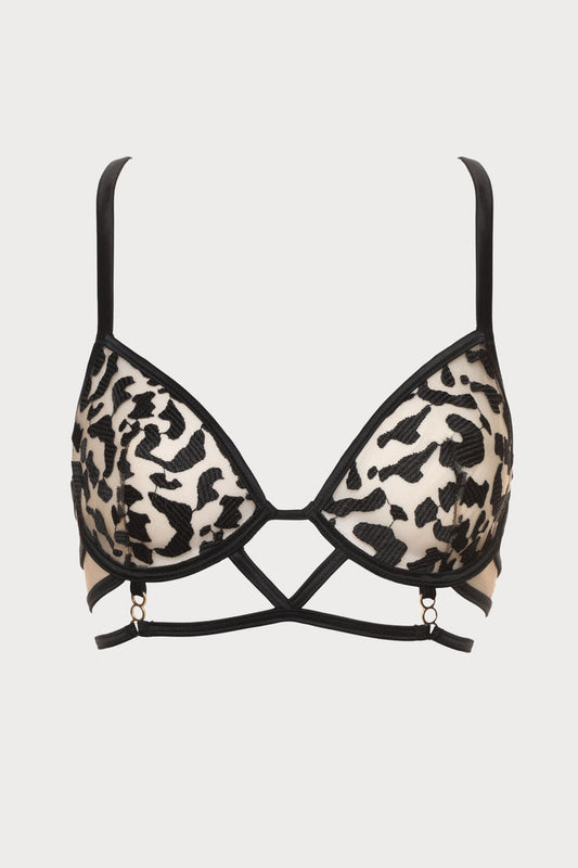 Les Nuits Folles Underwired Triangle Bra in Black