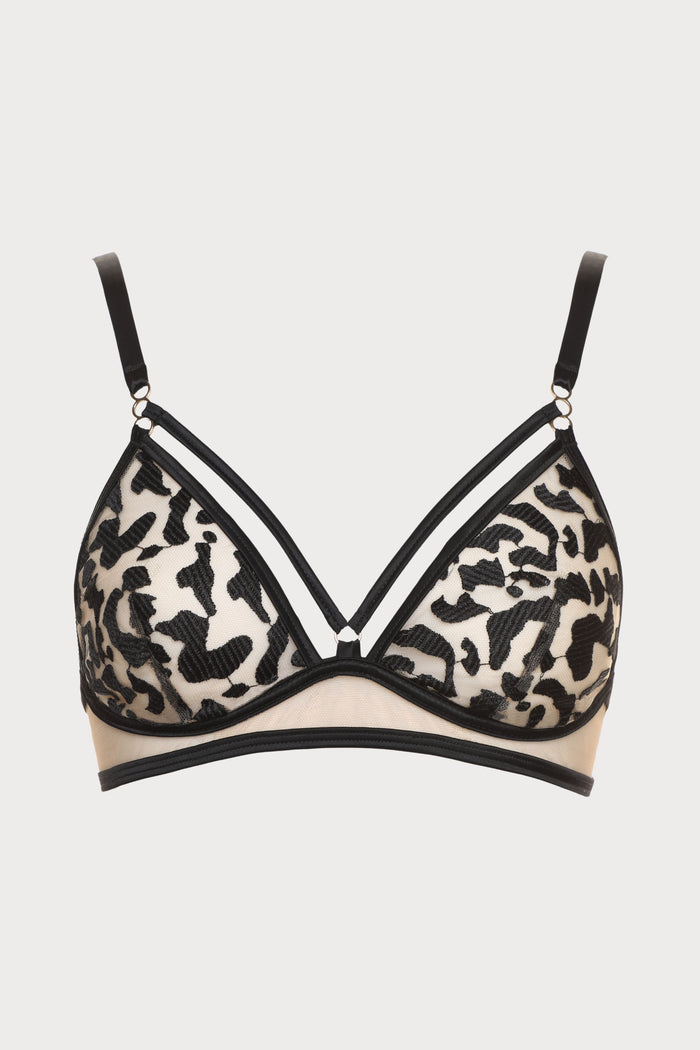 Les Nuits Folles Wireless Triangle Bra in Black
