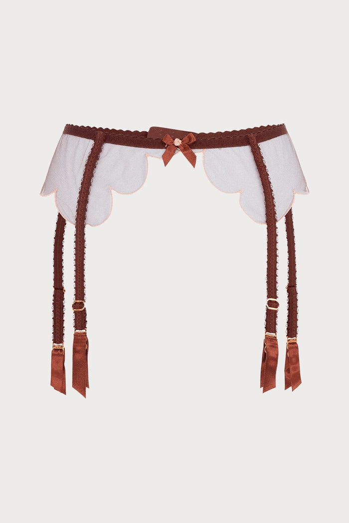 Agent Provocateur Lorna Suspender Chestnut Brown