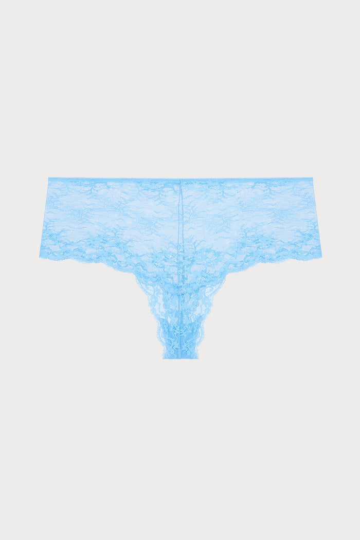 Manon Floral Lace High Waist Knicker Pale Blue