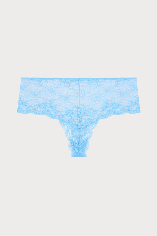 Manon Floral Lace High Waist Knicker Pale Blue