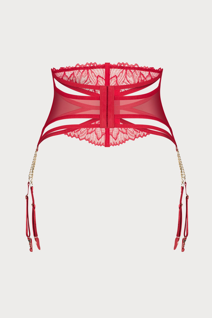 Matildea Red Lace Suspender Belt