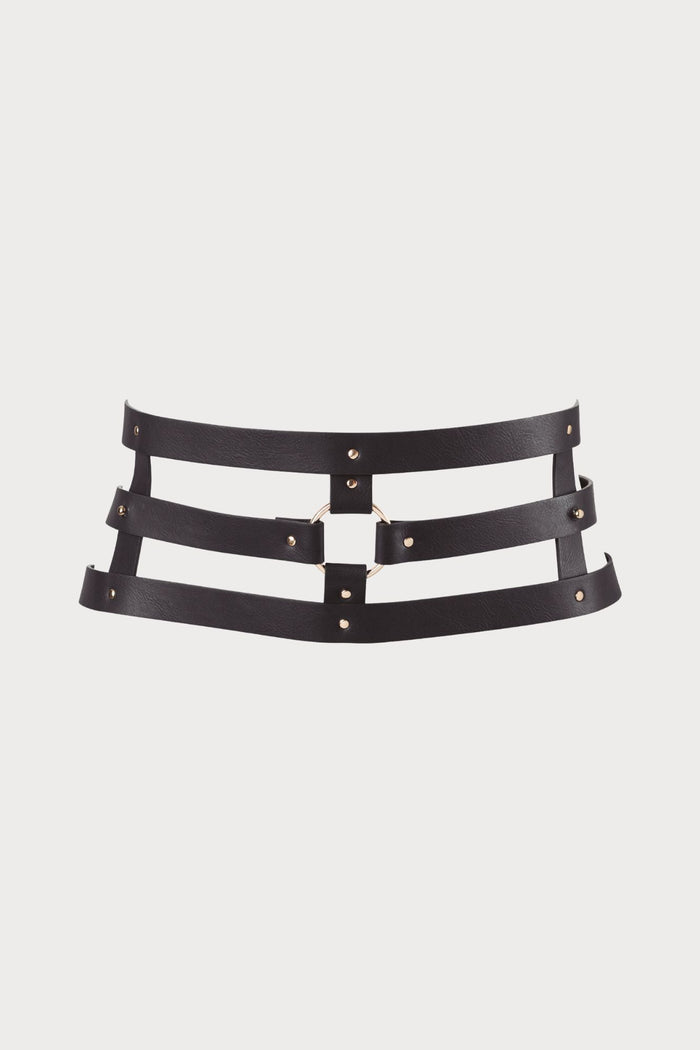 Maze Vegan Leather Wide Belt