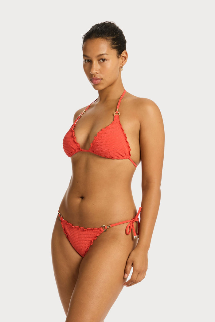 Messina Tie Side Bikini Bottom in Flame