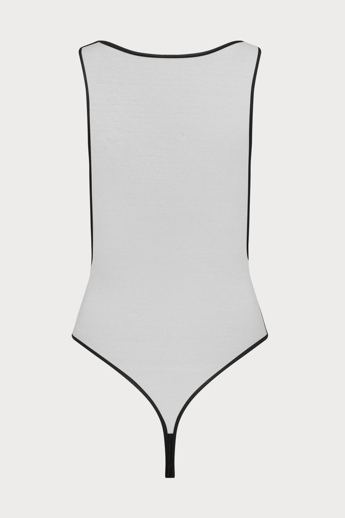 Maison Close Minuit Black Sheer Back Thong Swimsuit - Sexy One Piece