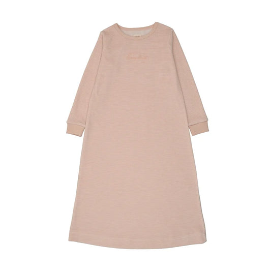 nightgown velour - pink stripe