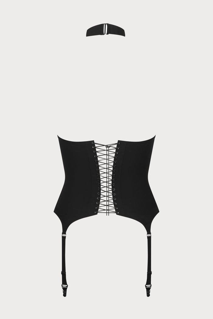 Maison Close Nuit Infinie Suspender Top - back detail - lace up