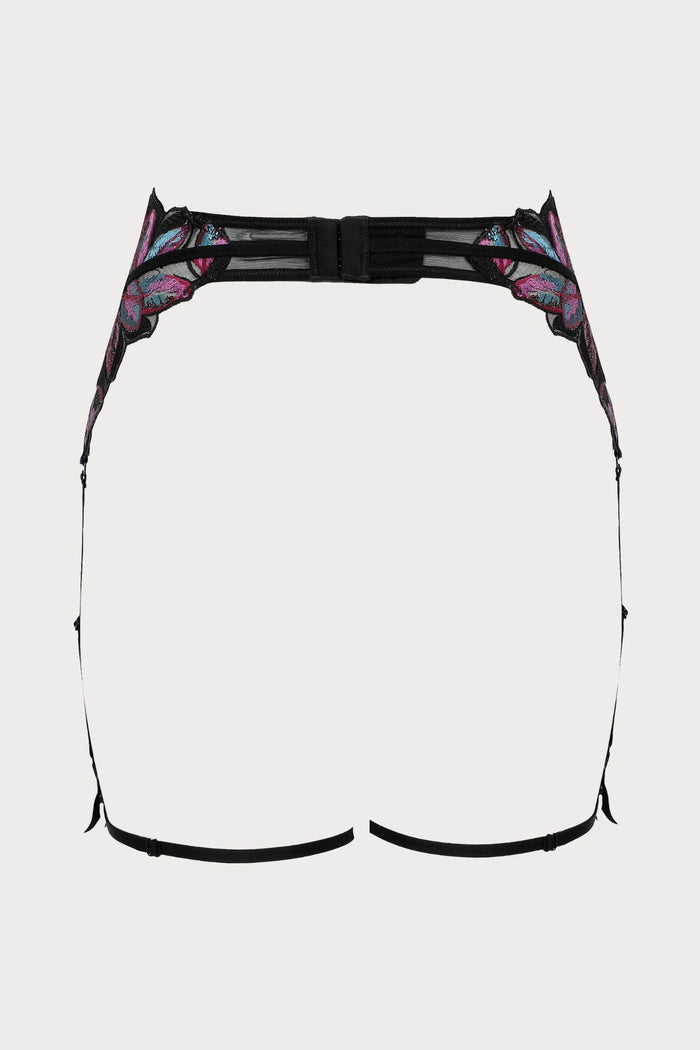 Atelier Amour Oiseau de Paradis Suspender Harness in Black - Naughty Knickers