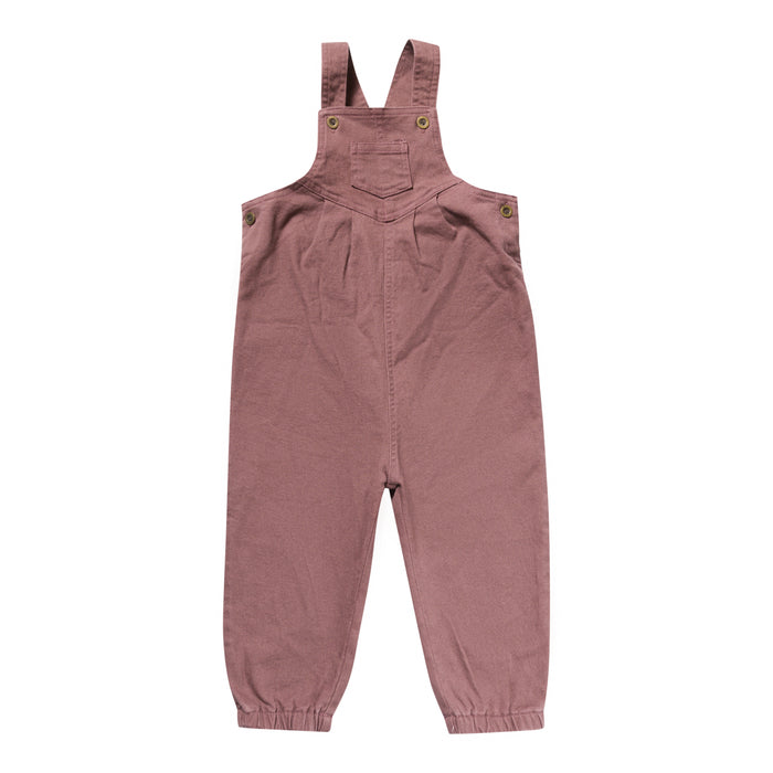 one piece denim long overalls - sweet plum-336