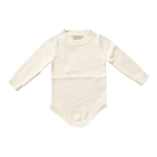 onesie knit mockneck - cream-97