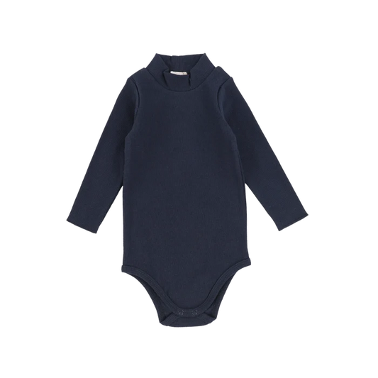 onesie l/s ribbed mockneck - navy