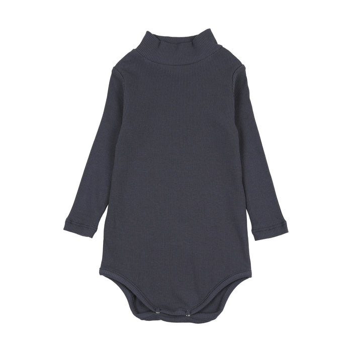 onesie solid mockneck - navy