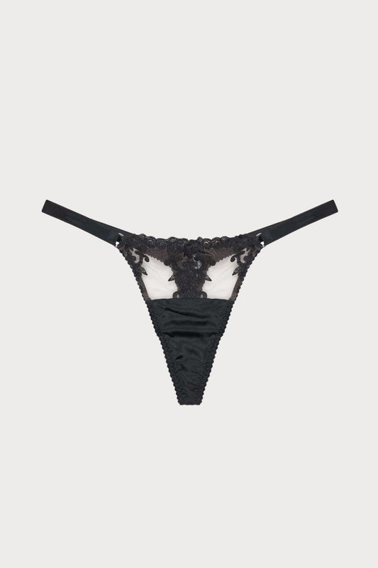 Onyx Black Mini Thong