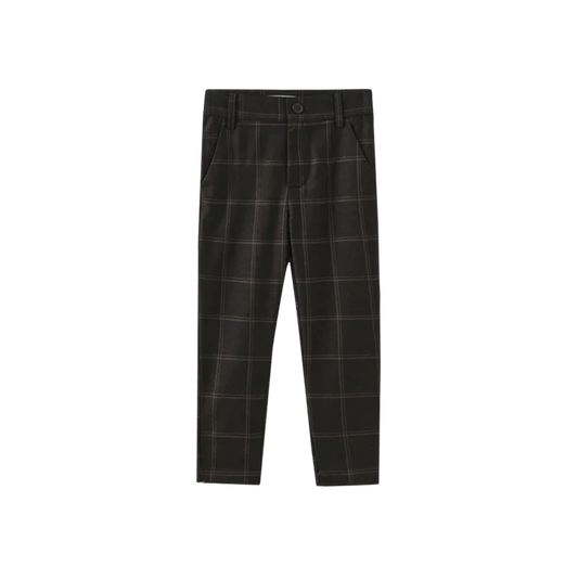 pants plaid  - chocolate brown