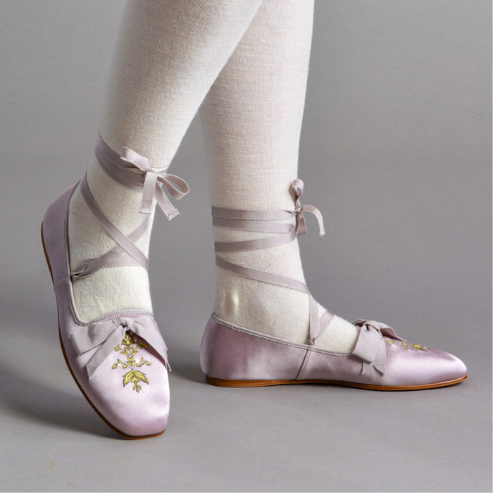 Penelope Regency Slippers (Light Purple)