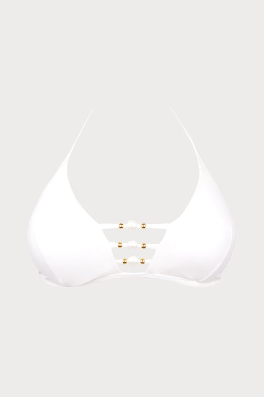 Lise Charmel Perles Nacrées Padded Triangle Bikini Top, Size L (UK 14) - Naughty Knickers