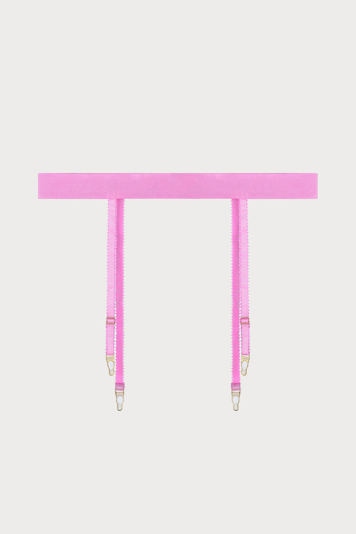 Polly Suspender Belt in Pink