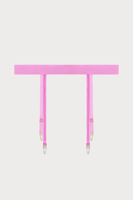 Polly Suspender Belt in Pink