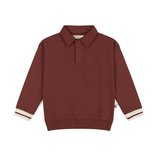 polo l/s clube de baseball sweatshirt - deep clay